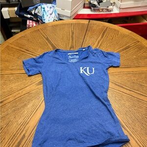 Women's KU Jayhawks Front and Back Blue Short Sleeve Tee